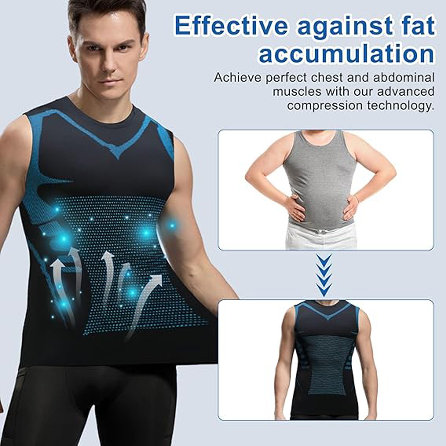 Singlets for Men Shaper Tank Top Compression Sleeveless Sports Muscle Tee Shirt gallery