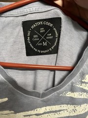 Native Code T-shirt Palm Fronds Leaves Shirt -M