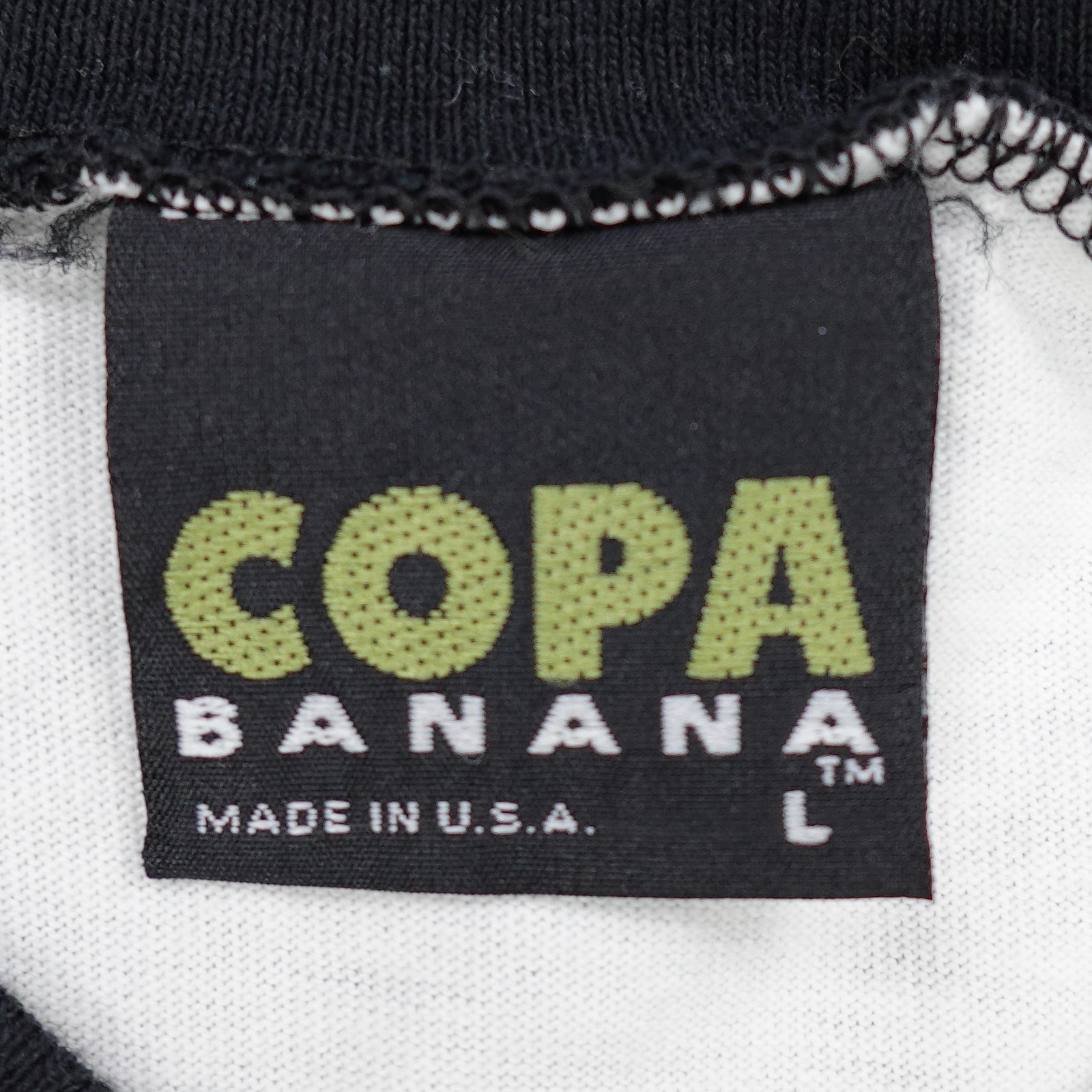 Vintage Copa Banana Shirt Mens Large White MWS Smitty Wear Glitter Graphic Tee gallery
