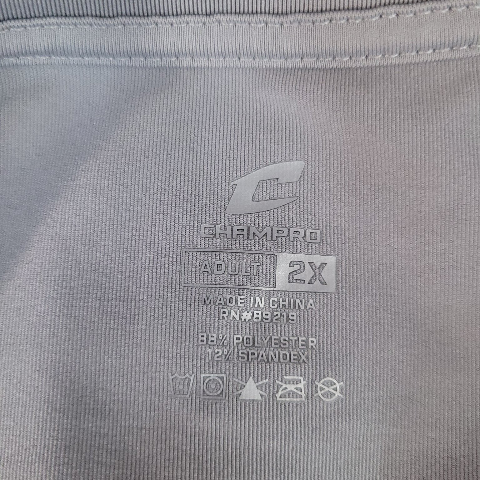 CHAMPRO Men's T-Shirt Light Gray 2X DRI-GEAR Performance Polyester Blend Stretch gallery