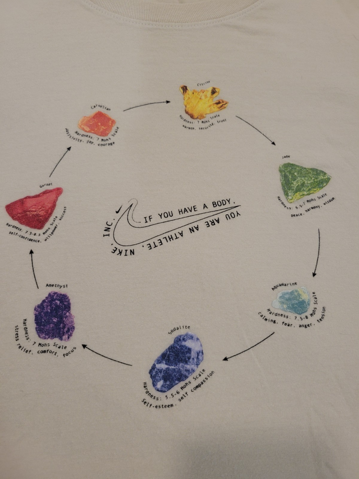 NIKE Energy Flow Gems T-Shirt sz Small Light Bone gallery