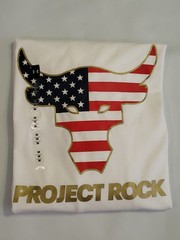 NWT Under Armour UA Project Rock RWB SS Graphic Tee USA Flag Men’s Size Medium