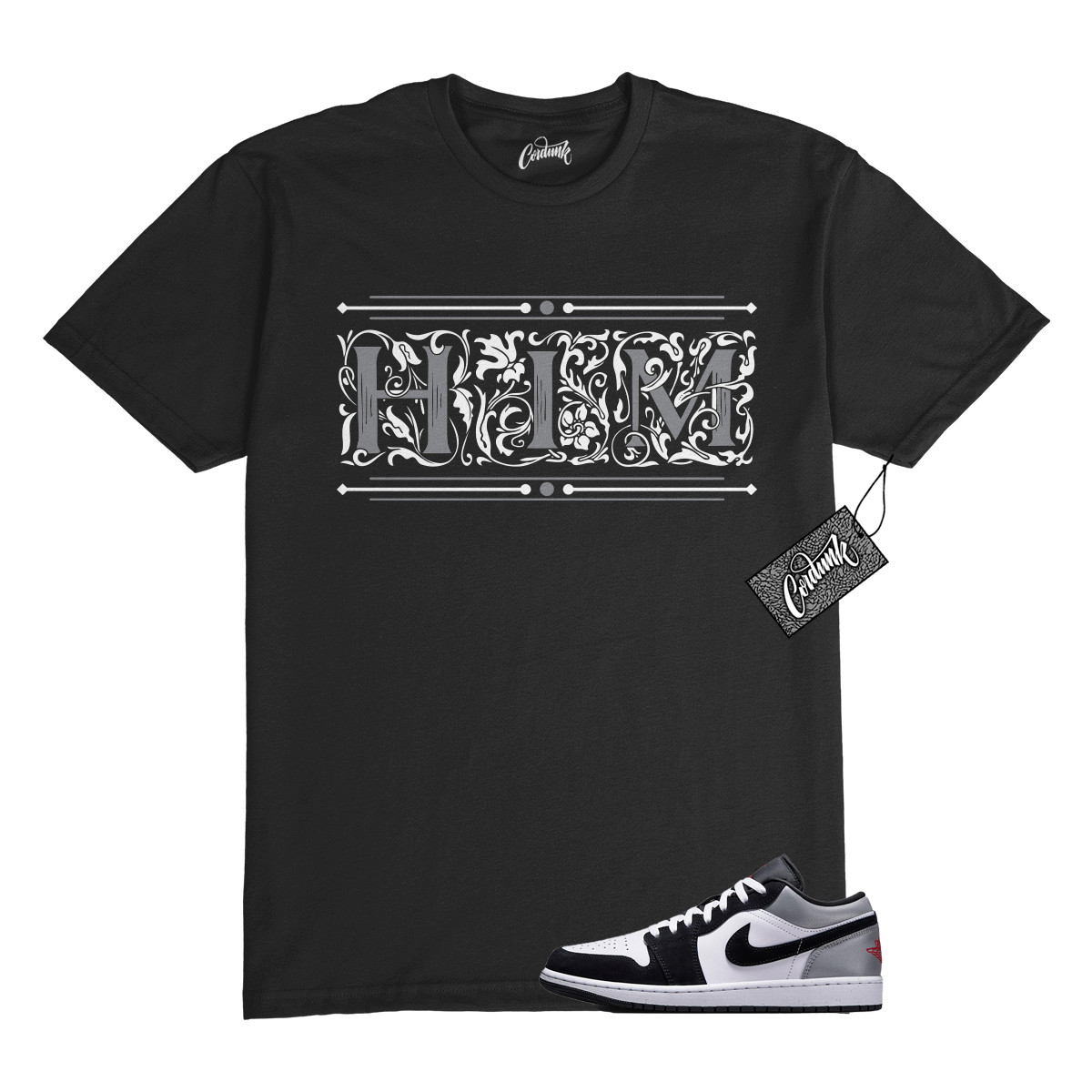 1 Black Matte Silver White Fire Red T Shirt Match HIMCD gallery
