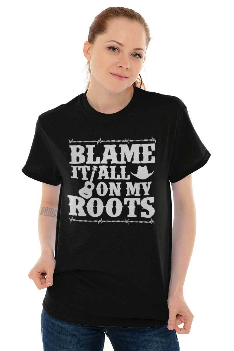 Southern Country Blame It All On My Boots Womens or Mens Crewneck T Shirt Tee gallery