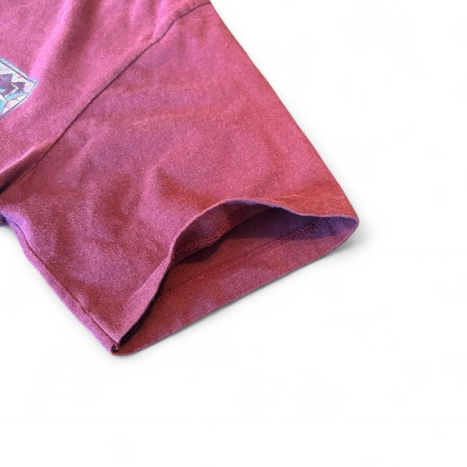 Vintage Single Stitch St. Kitts Tourist Tee Distressed Cut Collar Burgundy M gallery