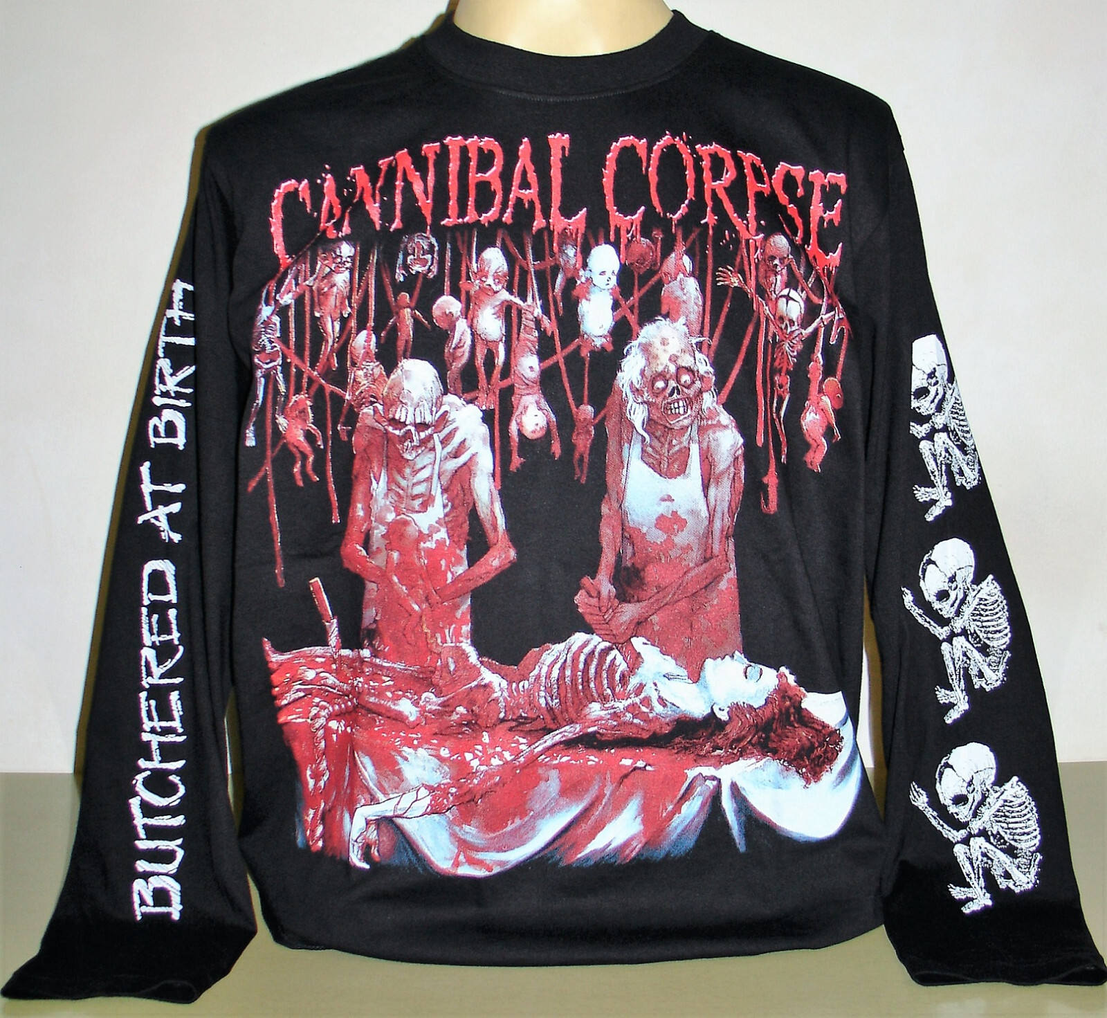 Cannibal Corpse Butchered At Birth Long Sleeve T-Shirt Size S M L XL 2XL 3XL New gallery