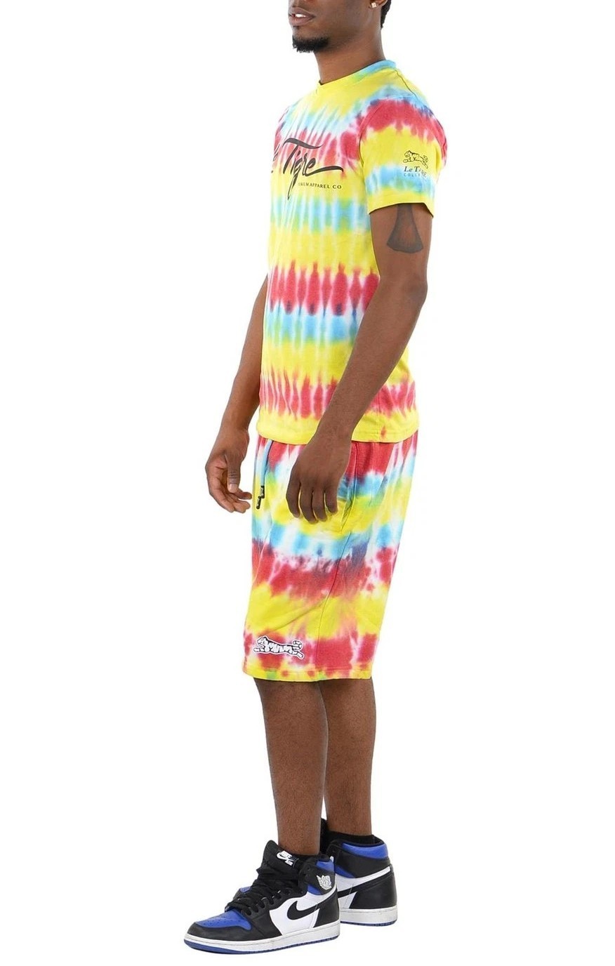 Le TIGRE Tie Dye T-Shirt & Shorts Set, Multicolor gallery