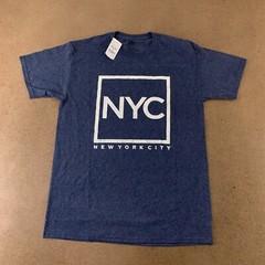 MV Sport Adult Size Medium Navy Heather NYC New York City Graphic T-Shirt NWT