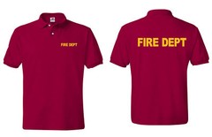 Firefighter Fire Dept. Emergency Services Polo T -Shirts Sizes S-5XL