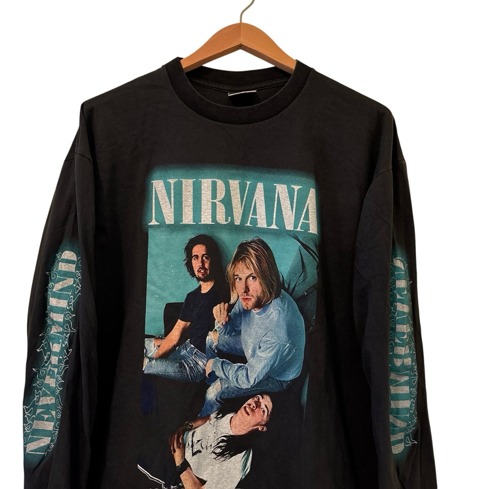 Kurt Cobain Band Portrait Vintage Nirvana Sz XL Single Stitch Shirt REPRINT gallery