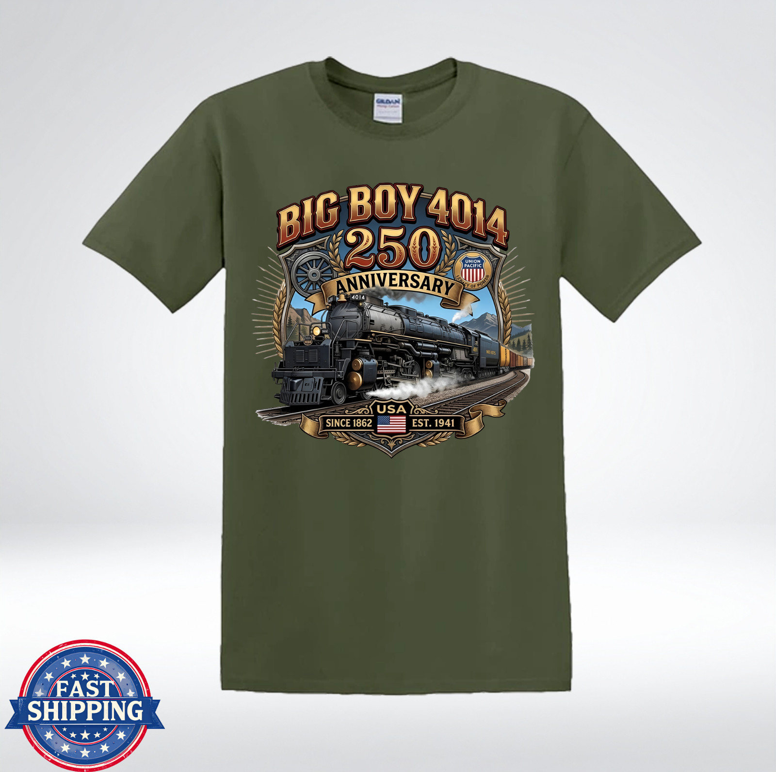 Big Boy 4014 250 Anniversary Steam Train T-Shirt gallery