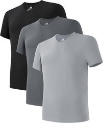 DAVID ARCHY Men Undershirt Combed Cotton T-Shirt Soft Moisture-Wicking