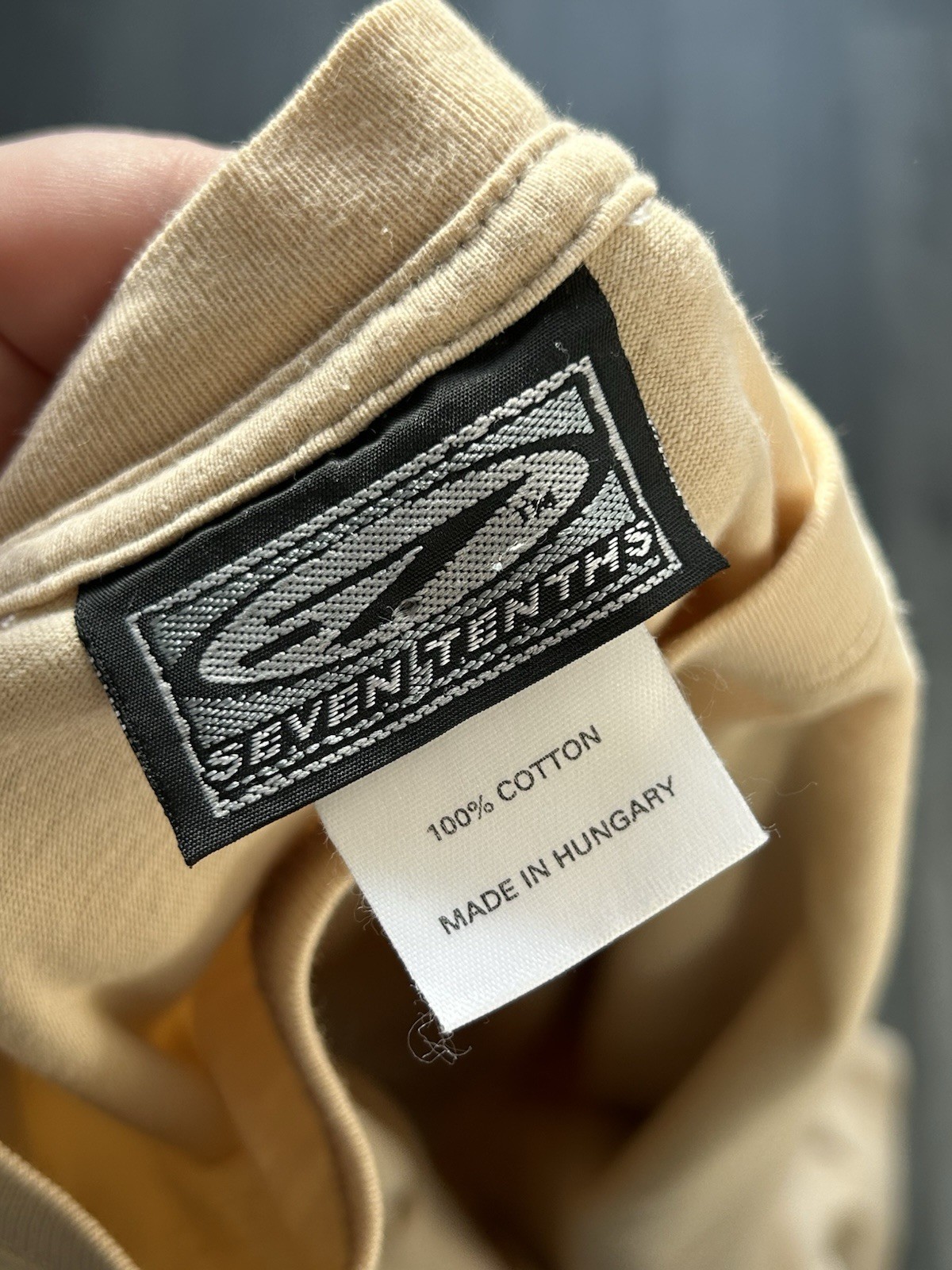 Vintage 90s Seven Tenths Divewear T Shirt Large Beige Scuba 'Subhuman' Tee Rare gallery