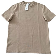 Calvin Klein Men’s Beige Waffle Textured Knit T-Shirt Crew Neck Logo Tee M NWT