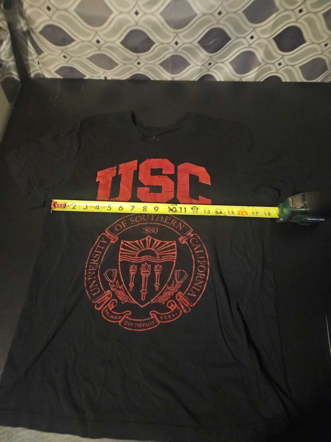 U.S.C. Black Tee W/Logo On Front In Red Size Medium see description please . gallery