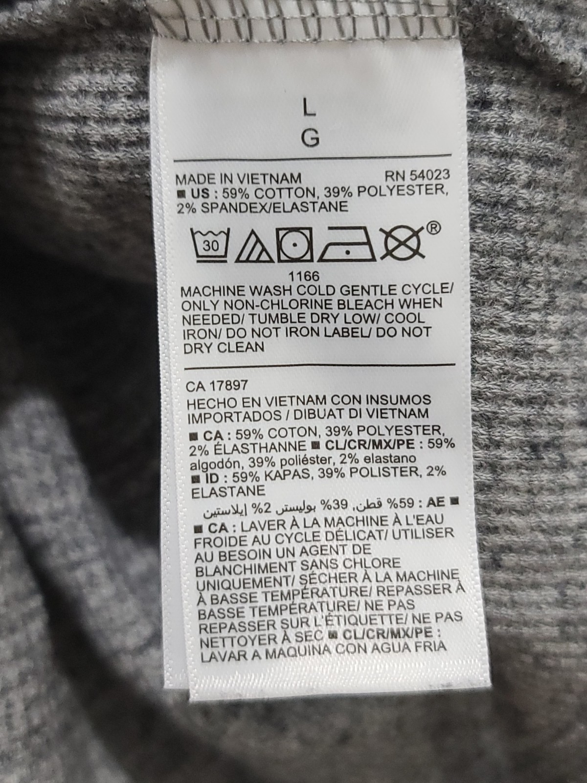 Old Navy Built In Flex Long Sleeve Waffle Knit Thermal Shirt Mens Large Gray gallery