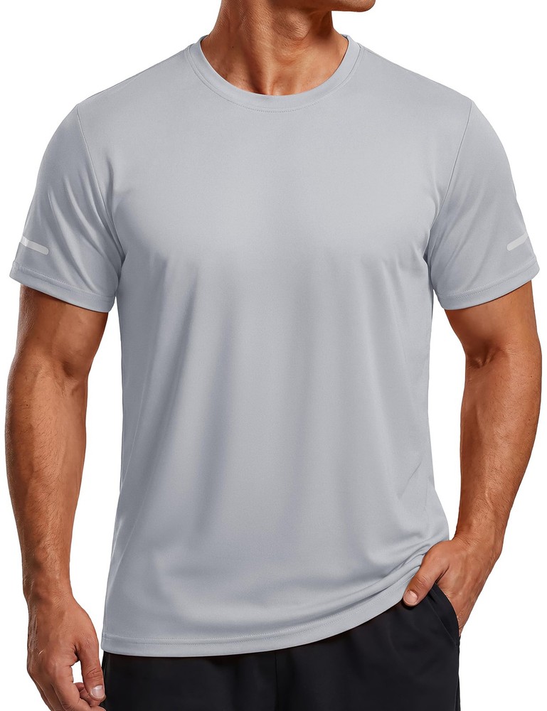 Men’s Workout Shirt Short Sleeve Quick Dry UPF 50+ UV Protection Running Gym Tee