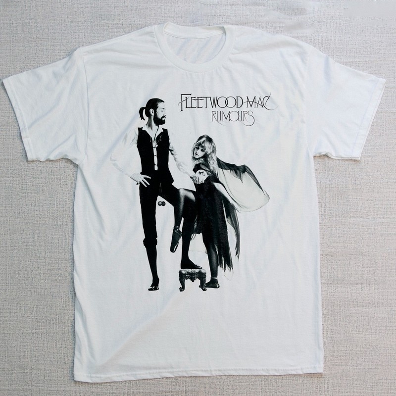 Fleetwood Mac Rumours Album Rock Music Band White T-shirt Size S-5XL