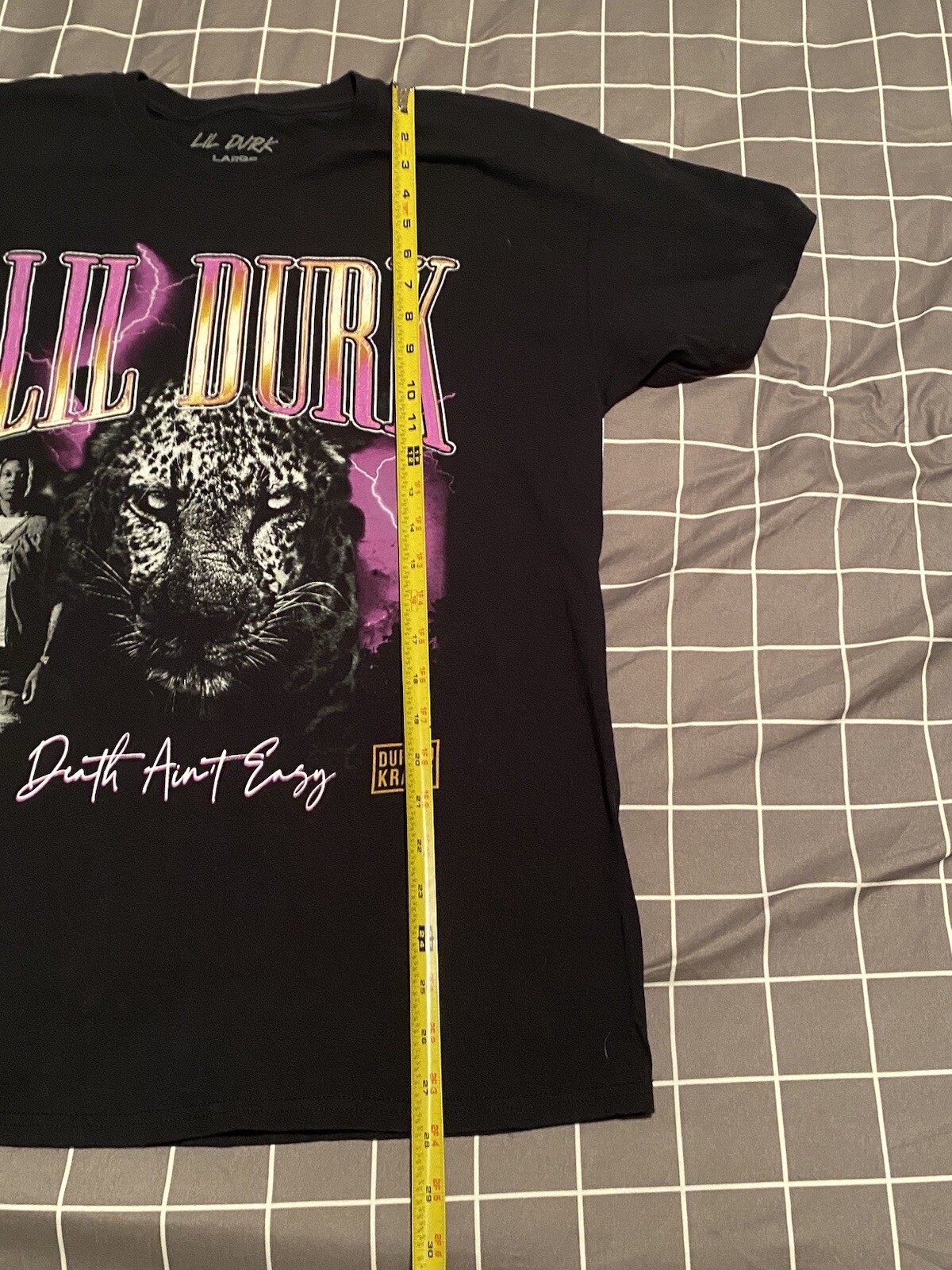 Lil Durk Death Ain’t Easy Otf Official Black T Shirt Size L Hip Hop Rapper gallery