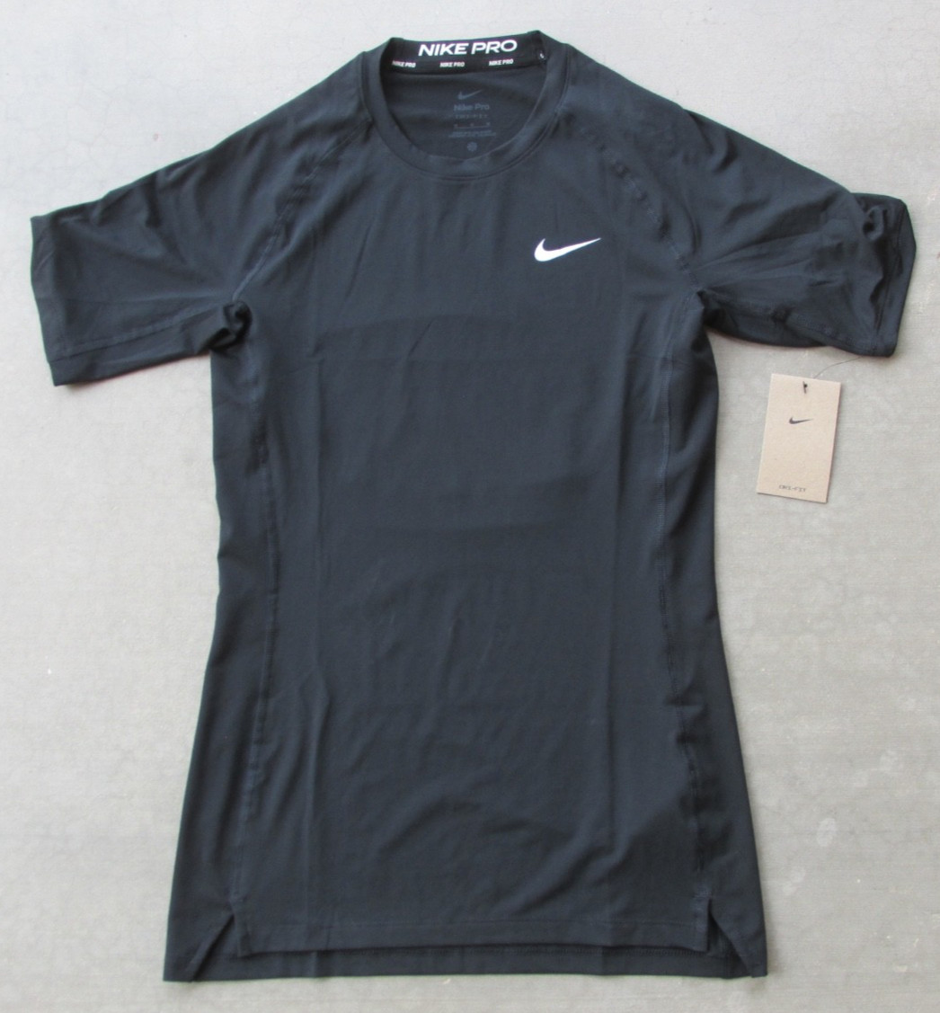 NIKE PRO TRAINING DRI-FIT SHORT SLEEVE BLACK T-SHIRT MENS SIZE MEDIUM DH4800-010 gallery