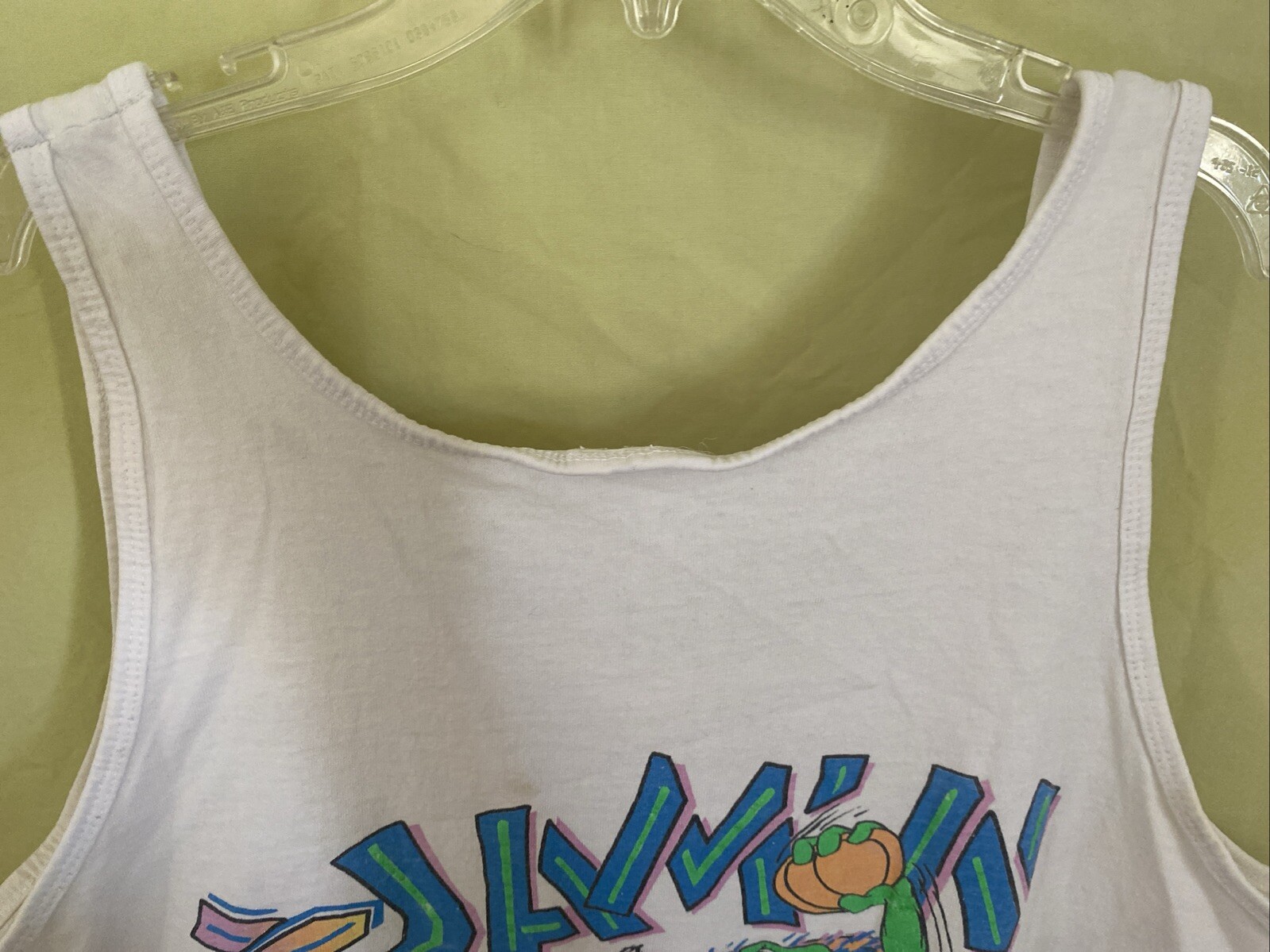 Vintage Single Stitch Bullfrog Basketball Graphic Tank Top Shirt Size Measured gallery