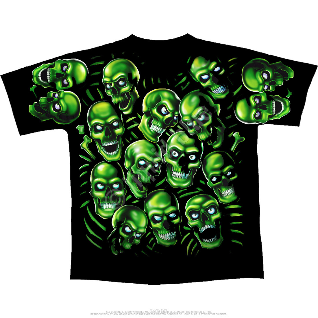 JUICY J STAY FLY-SKULL PILE-GLOW N DARK-T-SHIRT S-M-L-XL-2X- Authentic, Licensed gallery