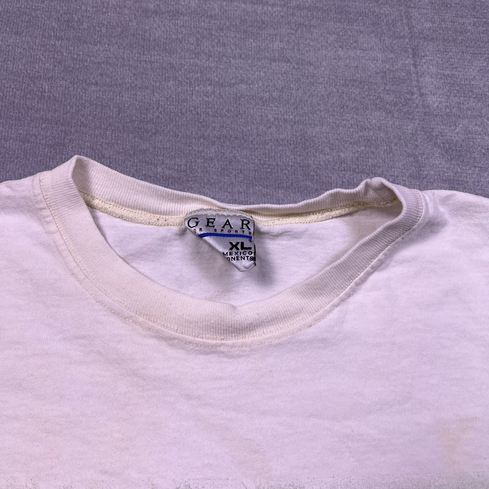 VTG Gear For Sports Unisex Ivory Navy Pier Casual Wear Crew Neck T-Shirt Size XL gallery