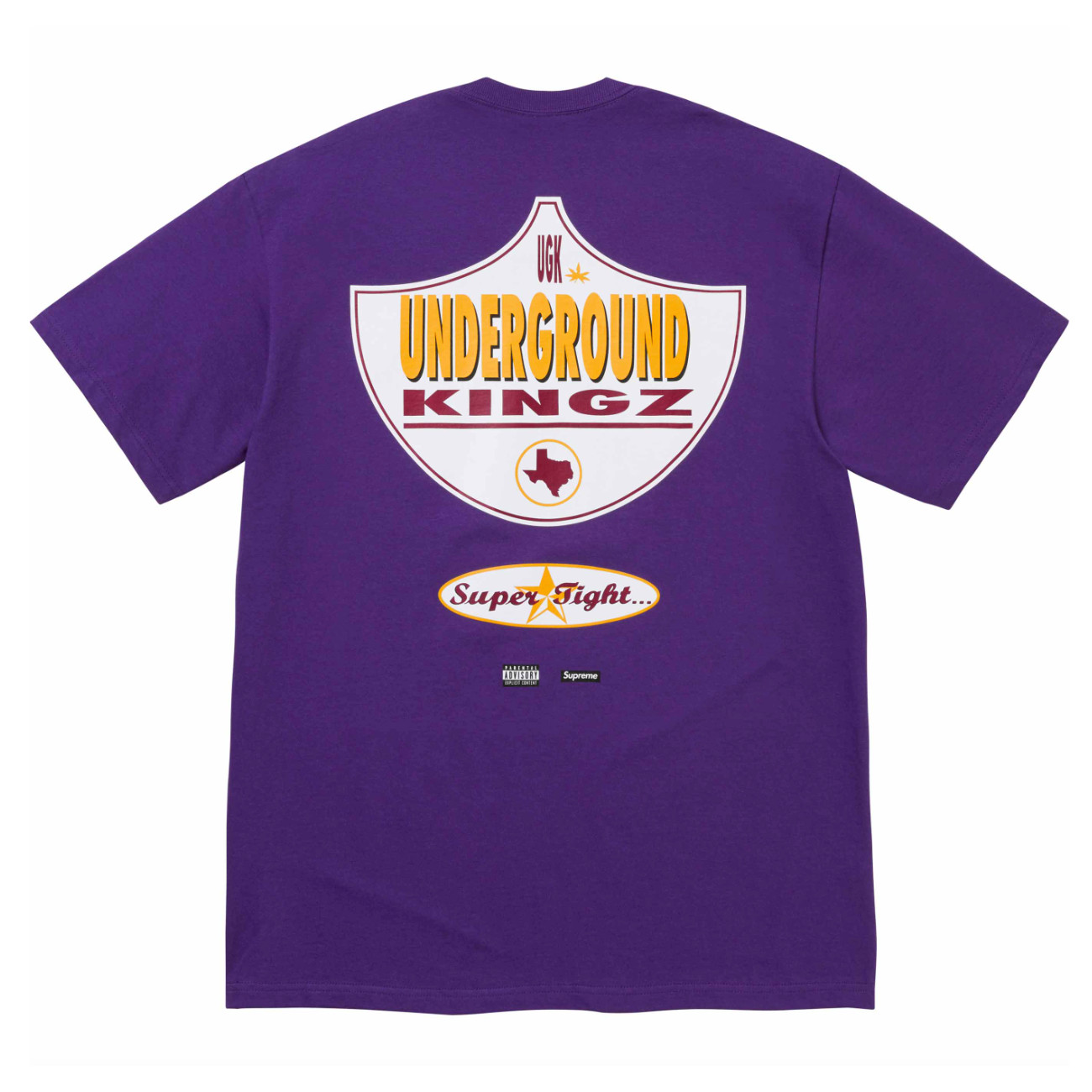NWT Supreme UGK Super Tight Album Logo T-Shirt Tee Purple SS24 Men's M AUTHENTIC gallery