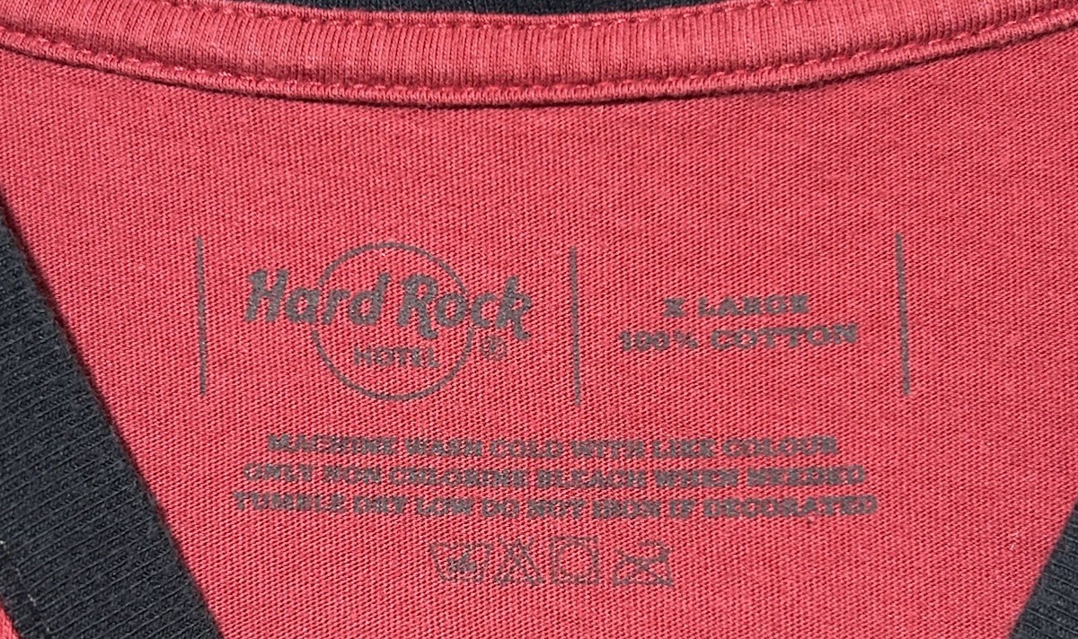 Hard Rock Hotel Singapore Shirt Mens XL Ringer Tee Gear 71 Red Cotton Cafe gallery