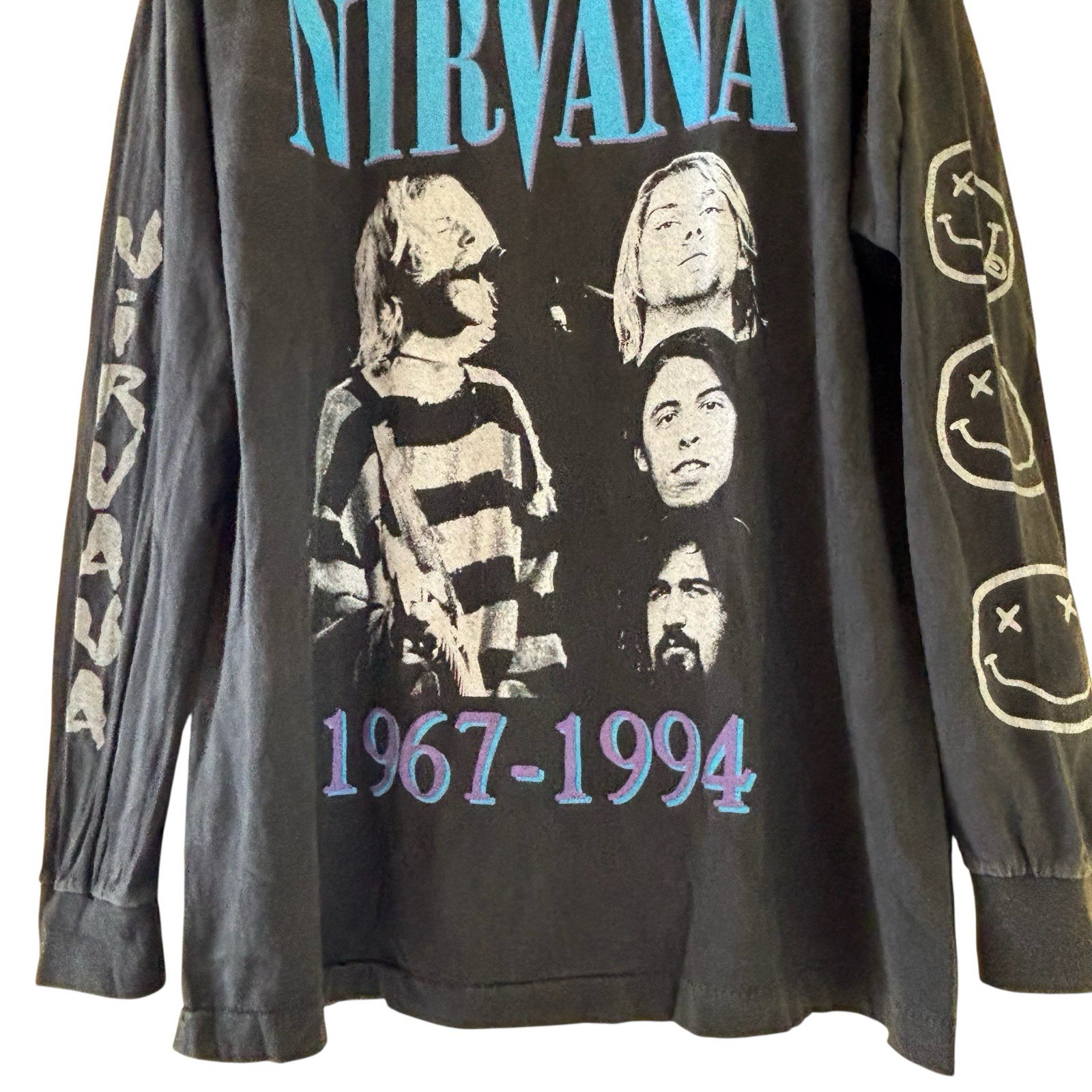 Nirvana Kurt Cobain long sleeve angel utero modern vintage 90s style shirt Sz XL gallery