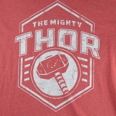 Marvel Thor Light Red T-Shirt – Mighty Hammer Graphic – Men’s M – Vintage Style