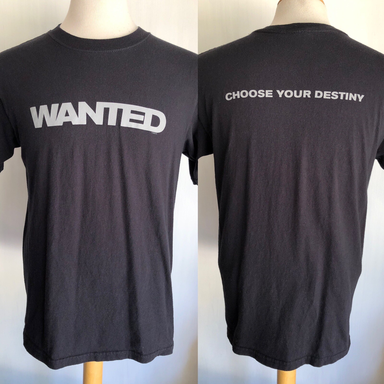 WANTED (2008) Official "Choose Your Destiny" A. Jolie Movie Promo T-Shirt Medium gallery