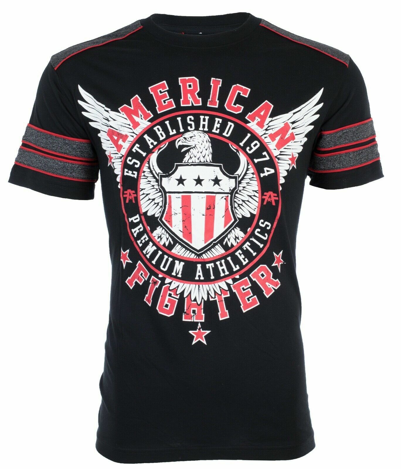 AMERICAN FIGHTER Excelsior Black Red Athletic Mens Crewneck T-shirt L-3XL NWT gallery