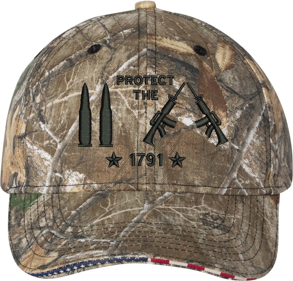 Bullets Protect The 2A 1791 Guns Embroidered One Size Fits All Baseball Hats