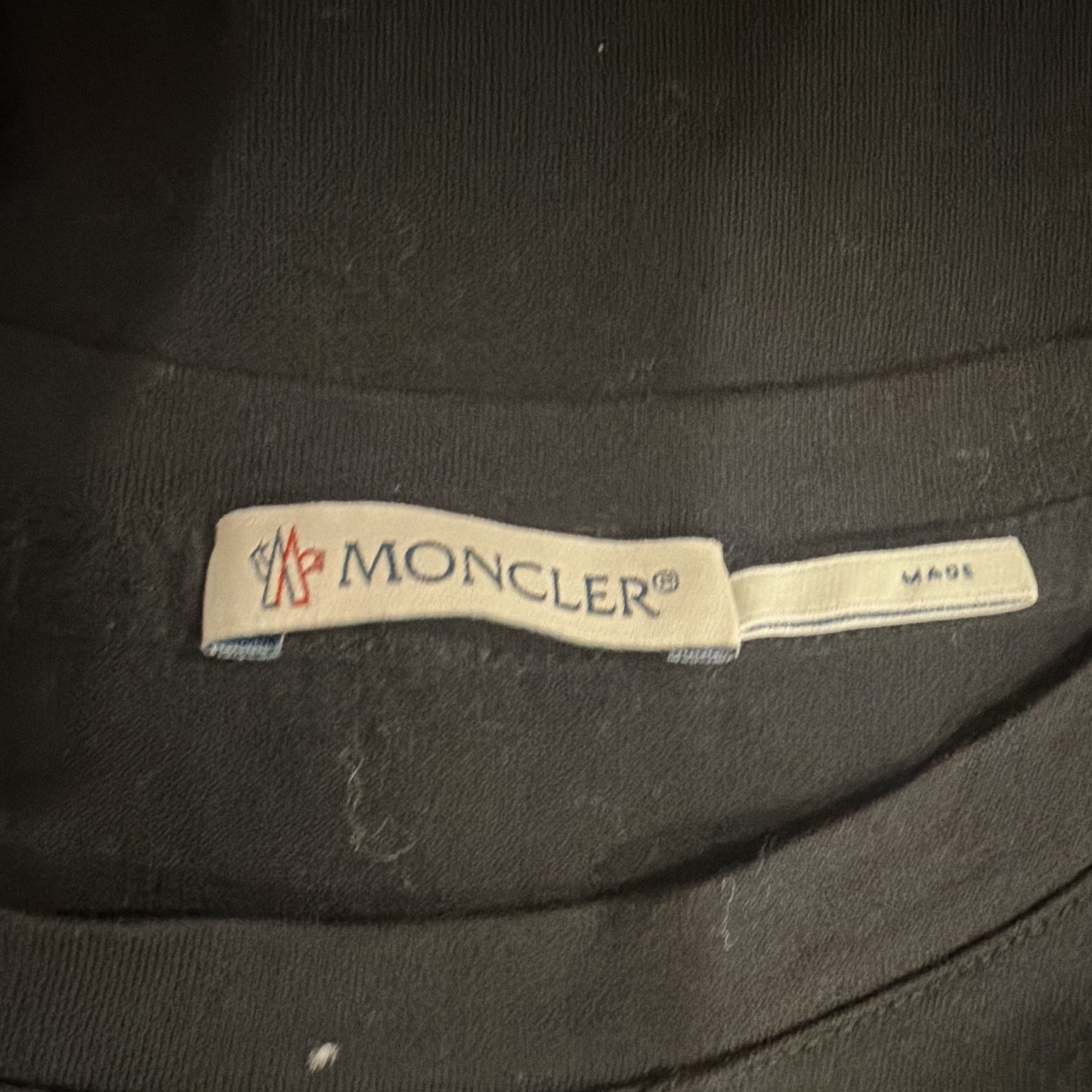 Moncler Men's Black Crew Neck Short Sleeve Logo T-Shirt Size S gallery