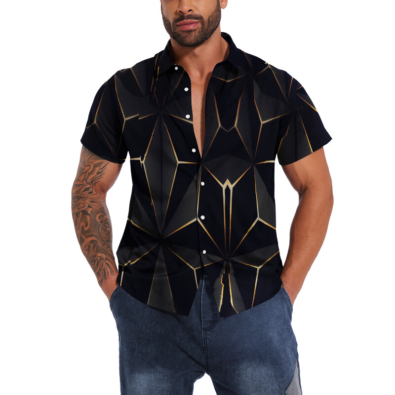 Hawaiian Shirt Men Aloha Summer Casual Beach Button-Down Cruise Holiday Party UE gallery