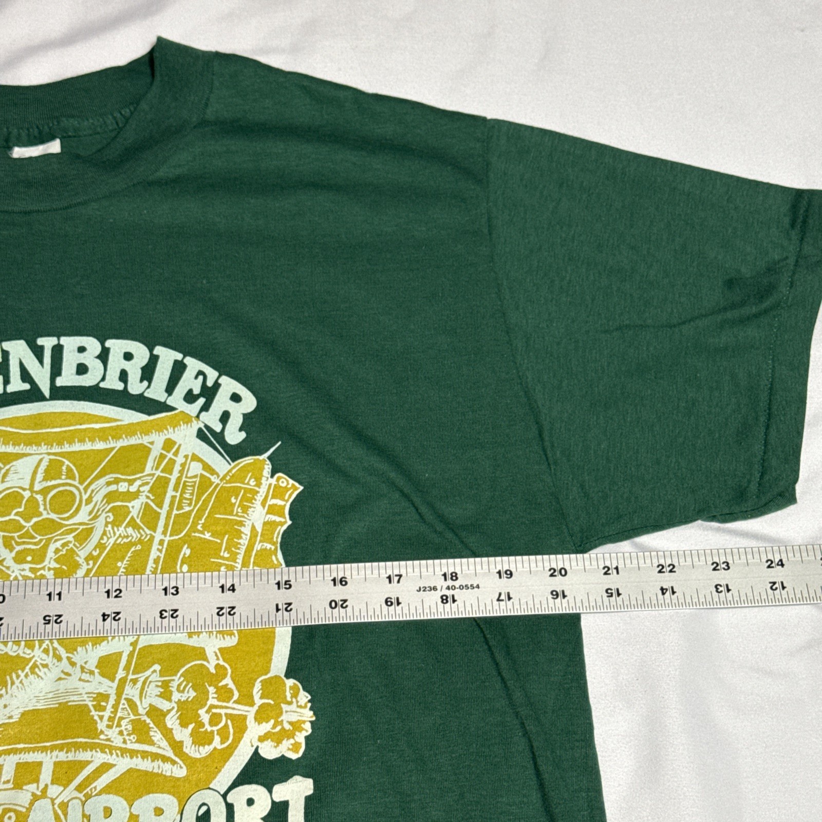 VTG T Shirt 1985 Greenbrier Valley Airport Mark Wilcox Green XL Single Stitch gallery