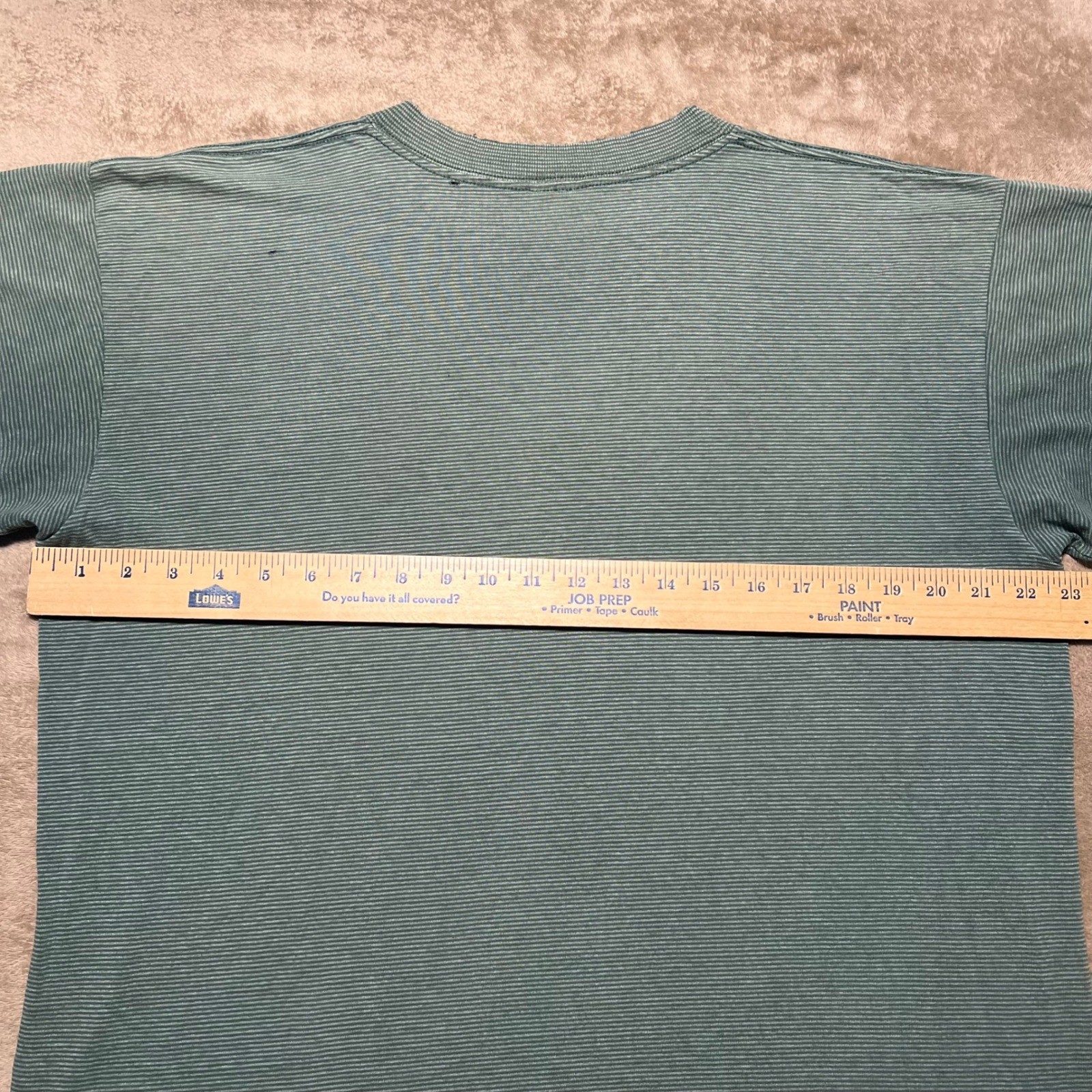 Vintage 1992 Aruba Dutch West Indies T Shirt Single Stitch Striped Green Mens L gallery