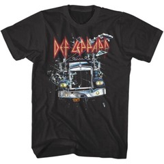 Def Leppard On Through The Night Shattered Glass Men’s T Shirt Band Merch