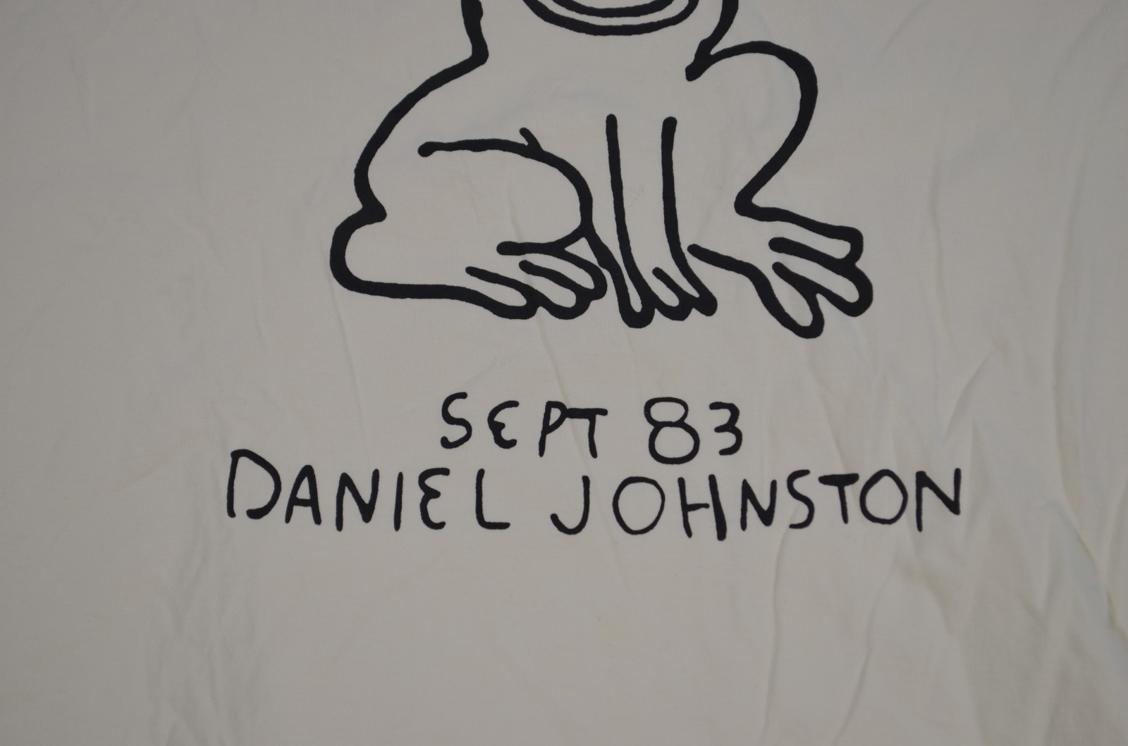 Daniel Johnston Hi How are You? Sept 1983 White Sara Large Shirt gallery