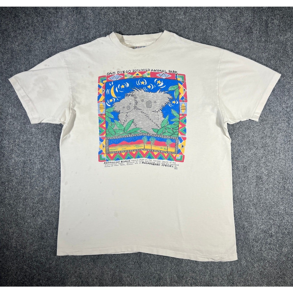 Vintage 80s San Diego Zoo Koala T-Shirt XL gallery
