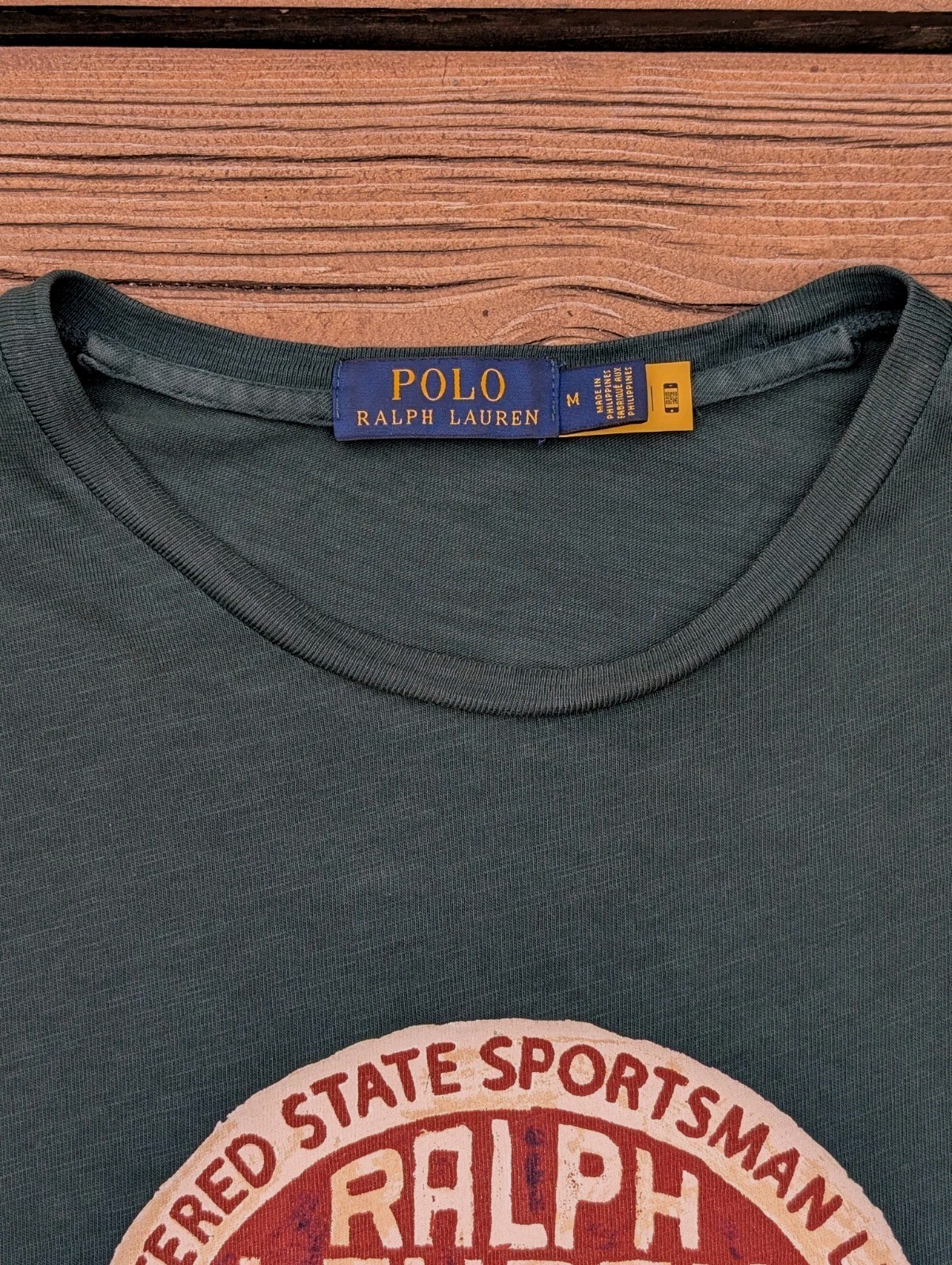 Polo Ralph Lauren State Sportsman License Grizzly Bear Tee Size M WORN ONCE gallery