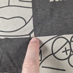 Doraemon Black And Grey Tee Shirt Size L Fujiko Pro