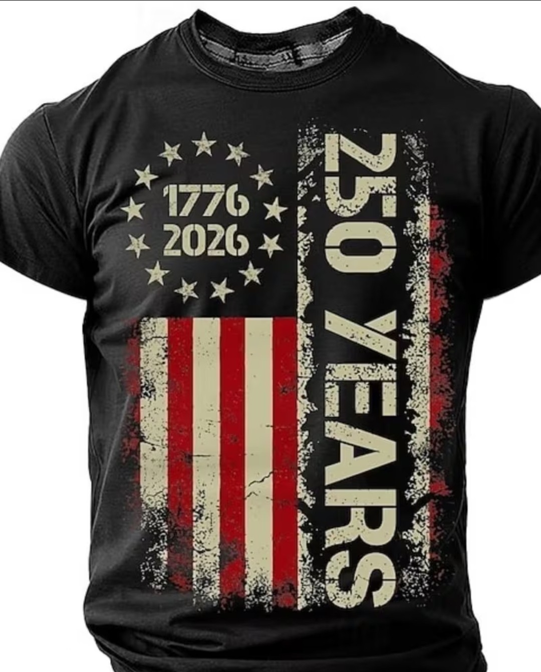 250 Years We The People USA Flag Patriotic T-Shirt,Unisex Casual Tee 2XL 🇺🇸🗽