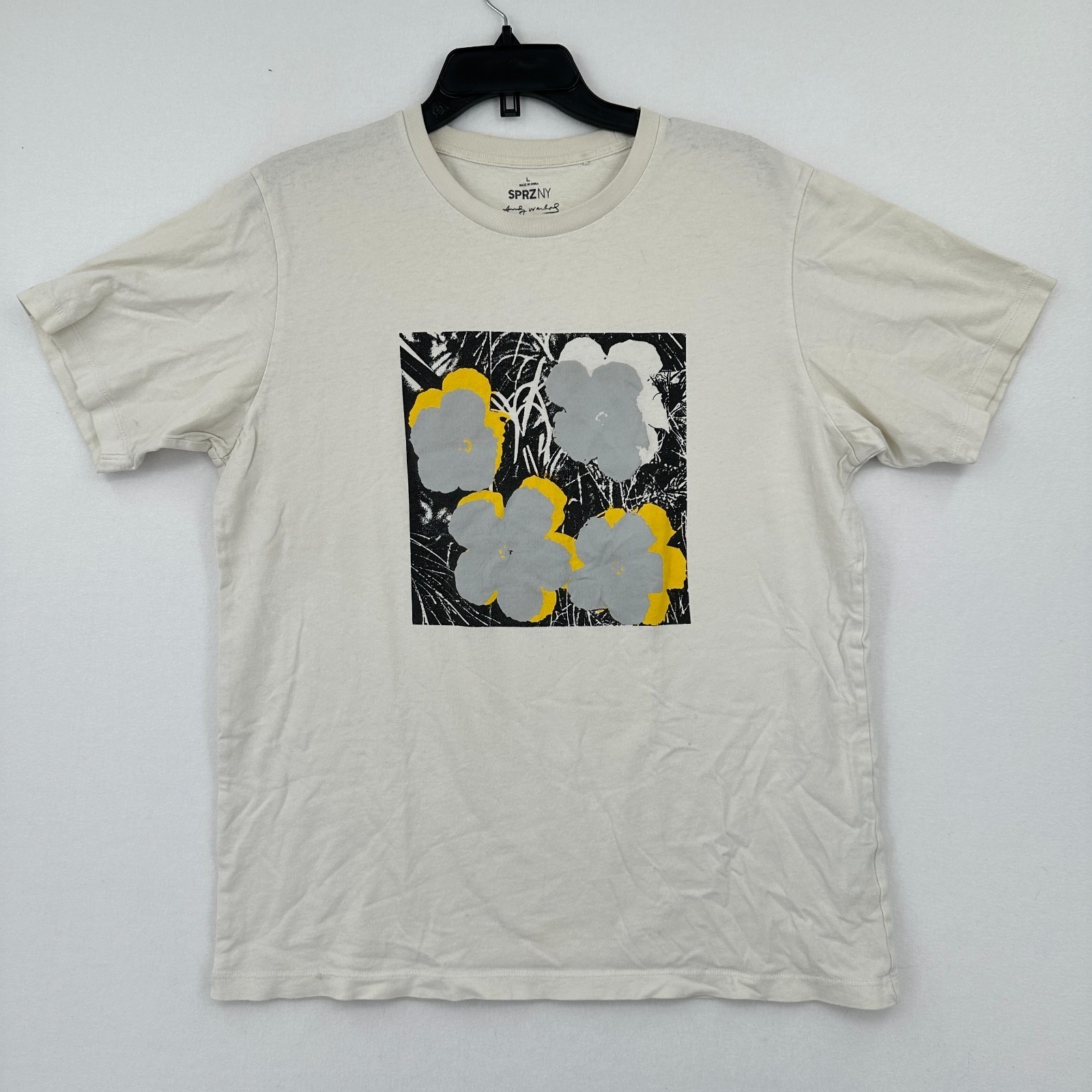 UNIQLO SPRZ NY ANDY WARHOL Flowers Licensed Pop Art T-Shirt Size Large Indie Art gallery