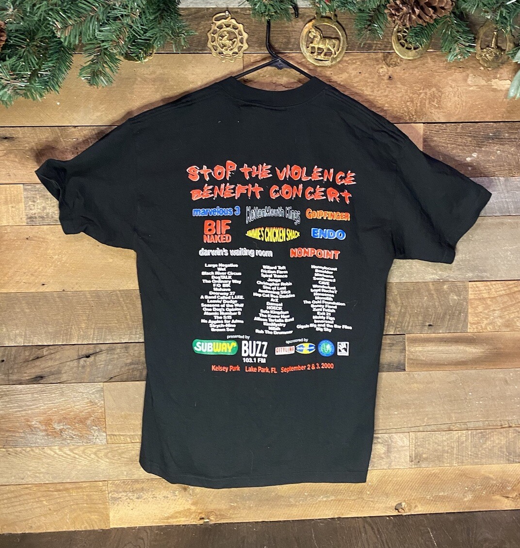 Lee vintage 90s Stop the violence benefit tour band tee Size Large gallery
