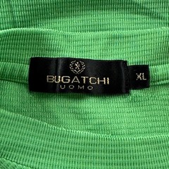Bugatchi UOMO Men’s Size XL Green Ribbed Modal Blend Short Sleeve Shirt