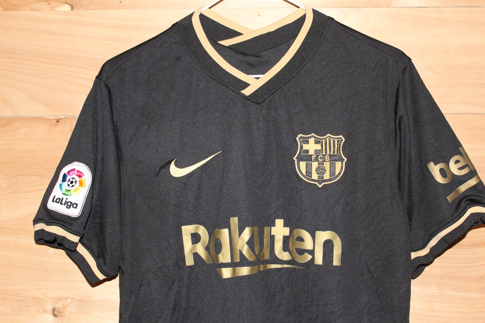 Nike FC Barcelona Black Gold Dri-Fit Soccer Jersey Mike 23 Men’s Large gallery