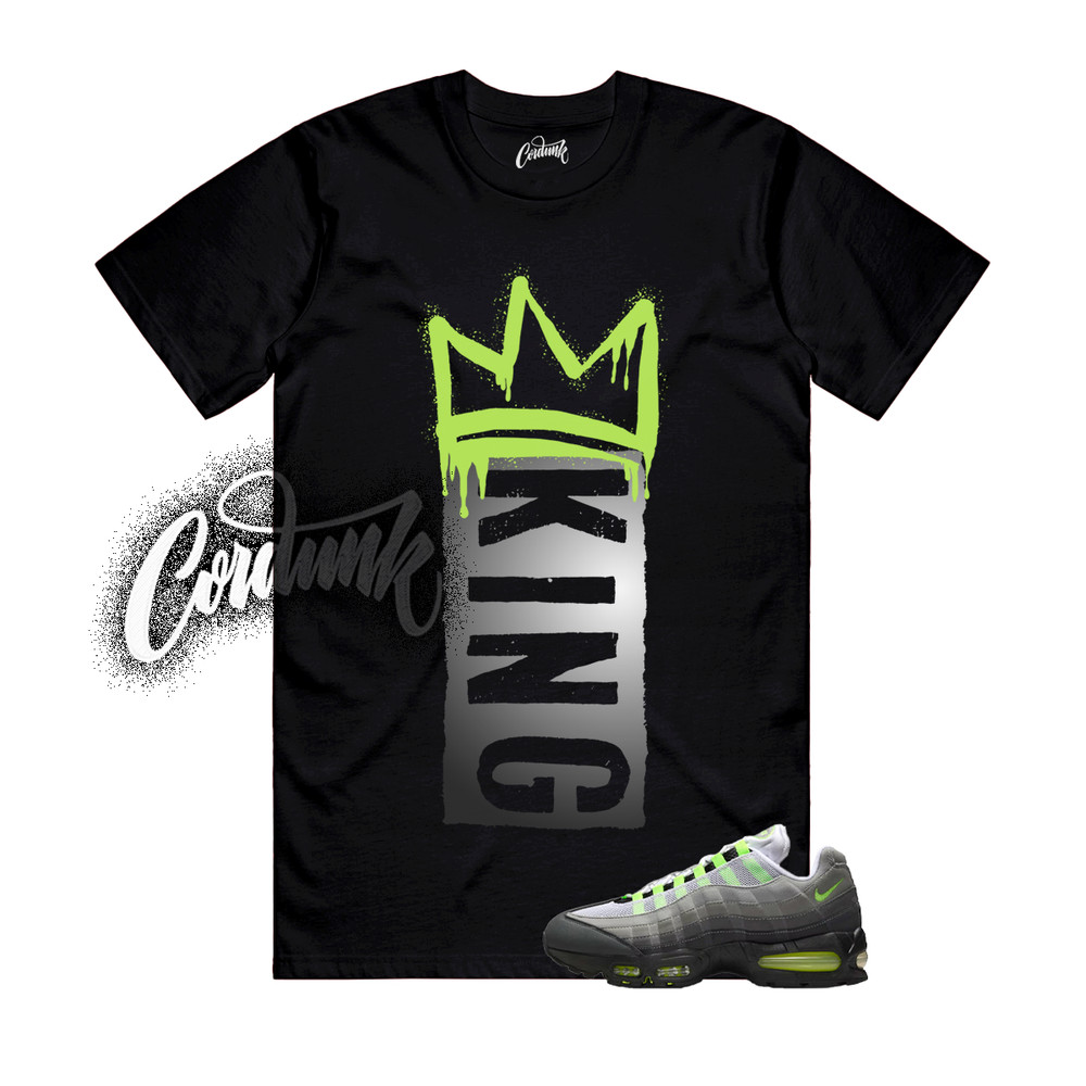 Air Max 95 Big Bubble Neon Black Yellow Cool Grey 2025 T Shirt Match K1
