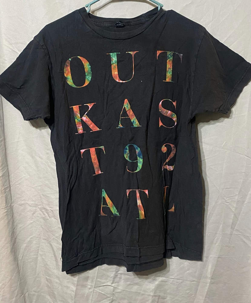 Outkast 92 ATL Black Medium Shirt Algodon Vintage Rap Tee Hip Hop Short Sleeve